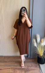 CH 446  V Neck Comfortable Long Top