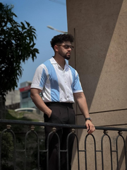 OLD MONEY AURA PANEL SHIRT.