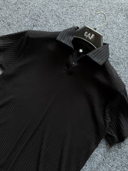 Black Striped - Cotton Old Money Shirt