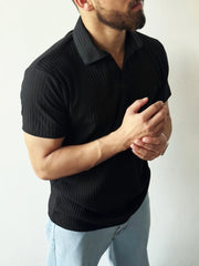 Black Striped - Cotton Old Money Shirt