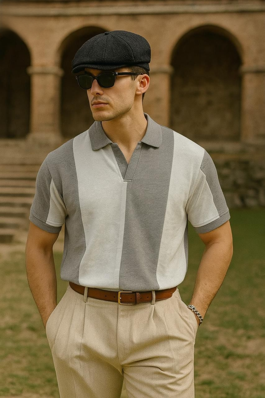 Old money Panel V collarTshirt