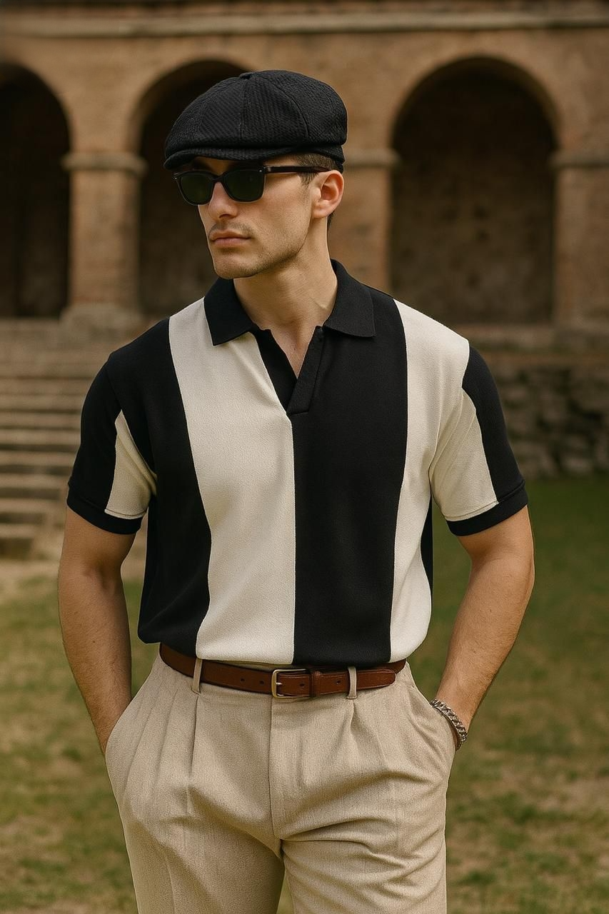 Old money Panel V collarTshirt
